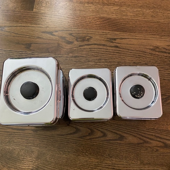 Retro/Vintage Lincoln Beautyware Chrome Canister Set - Picture 9 of 9